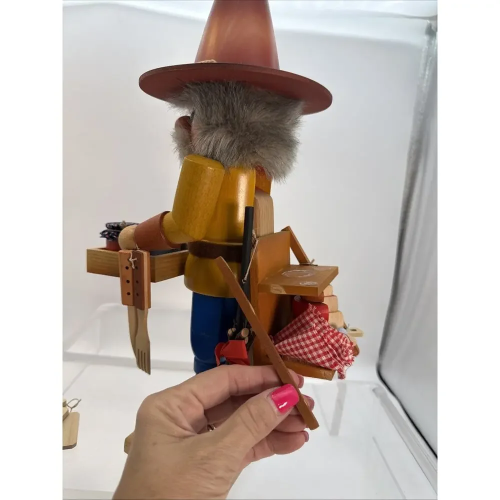 Christian Ulbricht Nutcracker Peddler 15.5” Cheese, Wine, Jam, Broom READ MORE